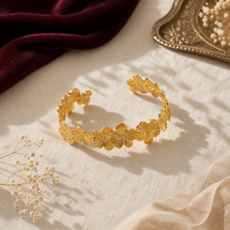 Aurelia Bloom Gold Cuff Bracelet