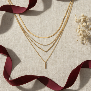 Aurette Gold Layered Necklace Set