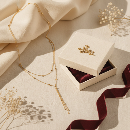 Mira Tassel Layered Necklace - 04 Packaging gift - Heart & Hazel tassel layered necklace