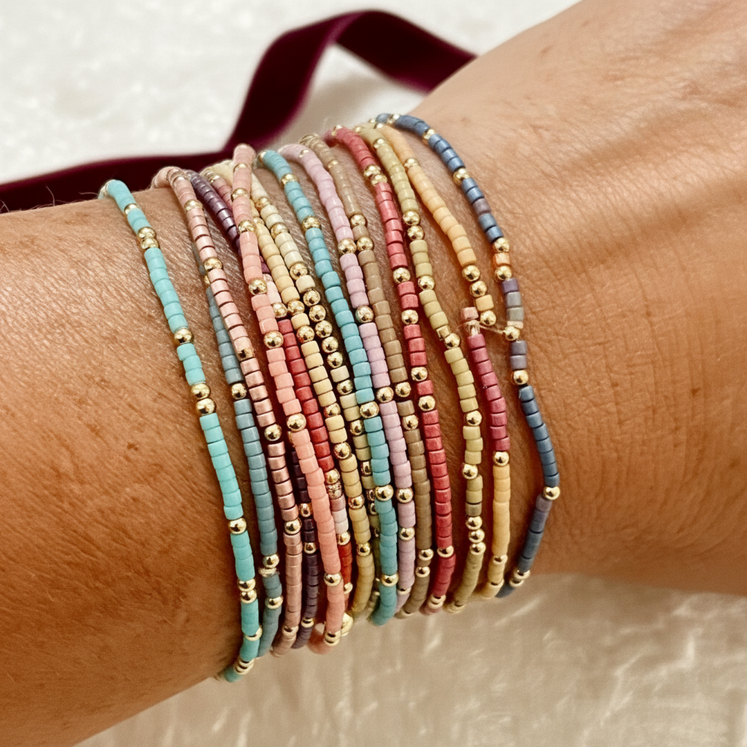 Solana Bohemian Bracelet Set - 03 Macro detail - Heart & Hazel bohemian bracelet set