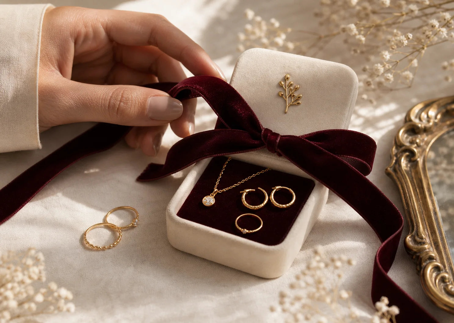 Jewelry she can open and wear right away.